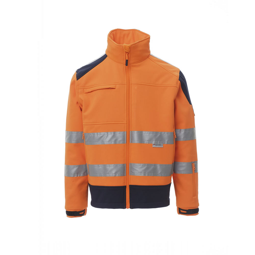 Payper Wear Giacca Soft-Shell Screen alta visibilità Arancione/Blu Payper Wear Giacca Soft-Shell Screen alta visibilità Arancione/Blu