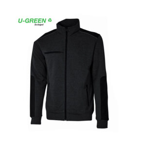 U Power Snug Black Carbon EY129BC Full zip up weight sweatshirt