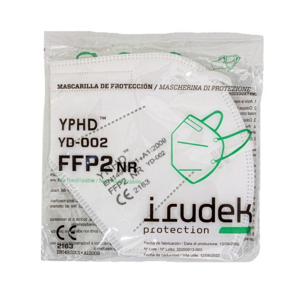 Irudek YD-002 YPHD mascherine facciali filtranti antipolvere FFP2 NR RM 201 EN 149:2001+A1:2009