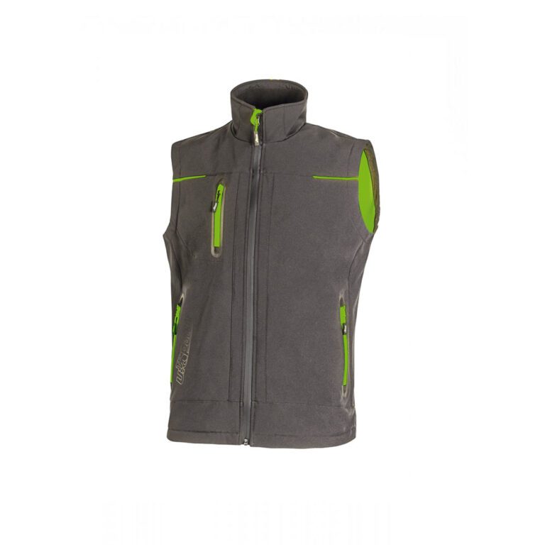 U Power Universe Asphalt Grey Green FU188RL Gilet da lavoro Softshell
