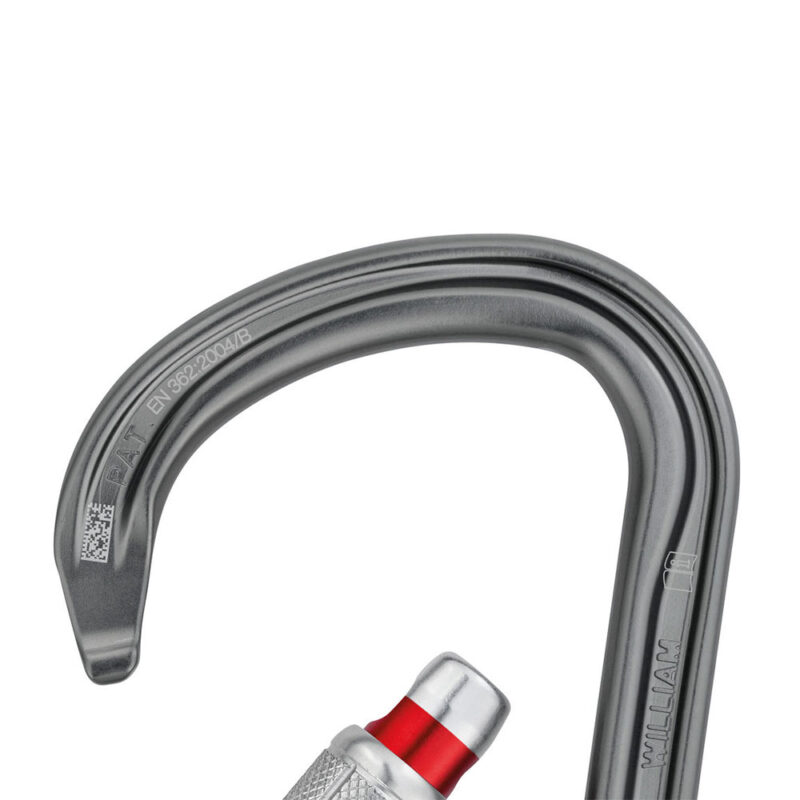 Petzl William Screw-Lock moschettone asimmetrico in alluminio leggero