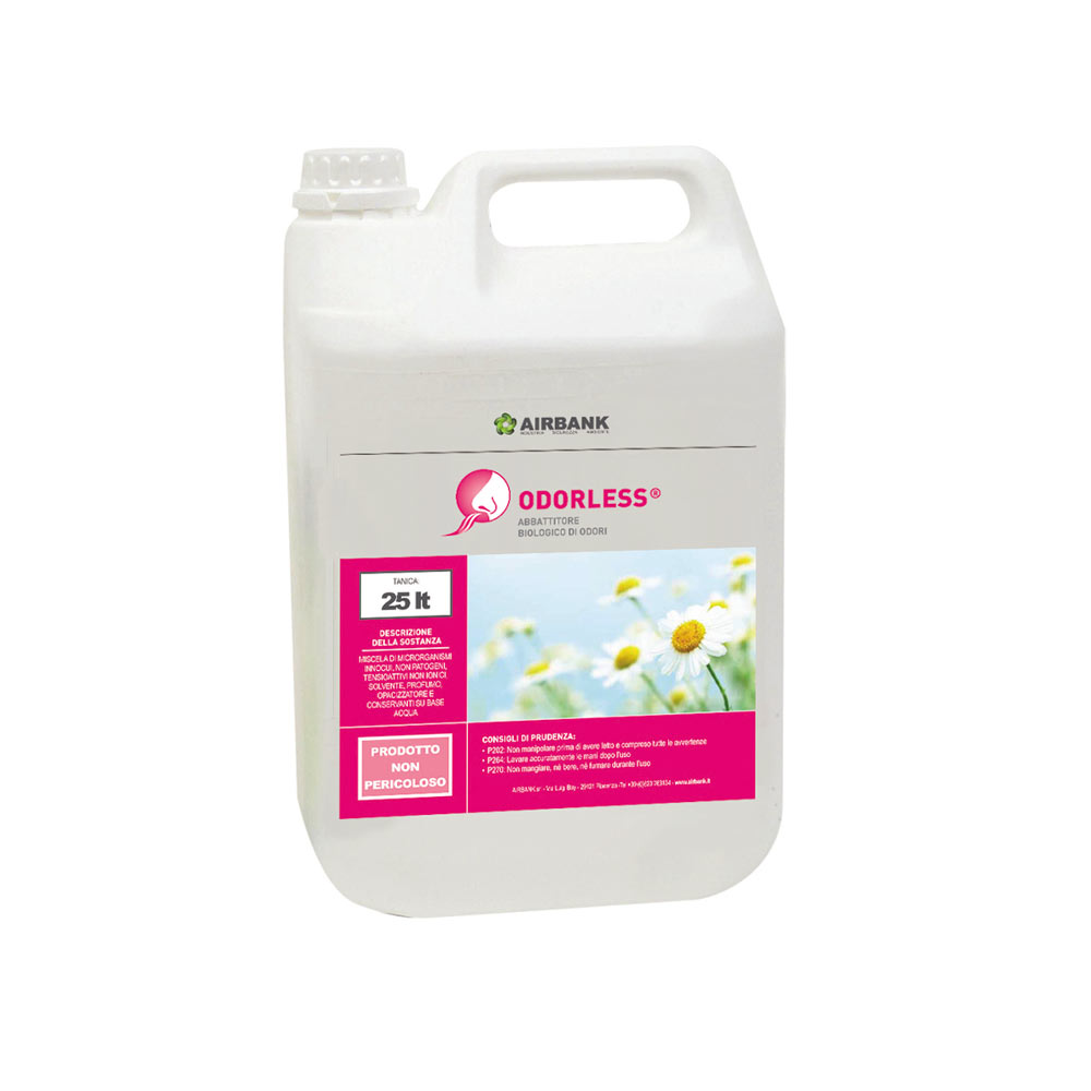 Airbank Odorless 25 litri rimotore di odori biologico per cassonetti dei rifiuti Airbank Odorless 25 litri rimotore di odori biologico per cassonetti dei rifiuti