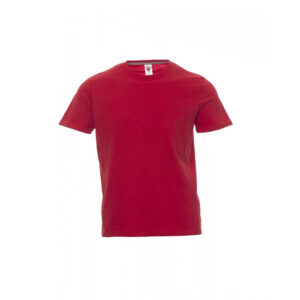 T-Shirt da uomo girocollo Payper Sunset Rossa 100% Cotone