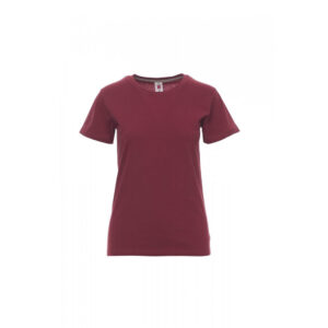 T-shirt donna girocollo Payper Sunset Lady Bordeaux 100% Cotone
