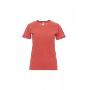 T-shirt donna girocollo Payper Sunset Lady Hot Coral 100% Cotone