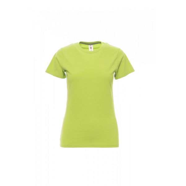 T-shirt donna girocollo Payper Sunset Lady Verde Acido 100% Cotone