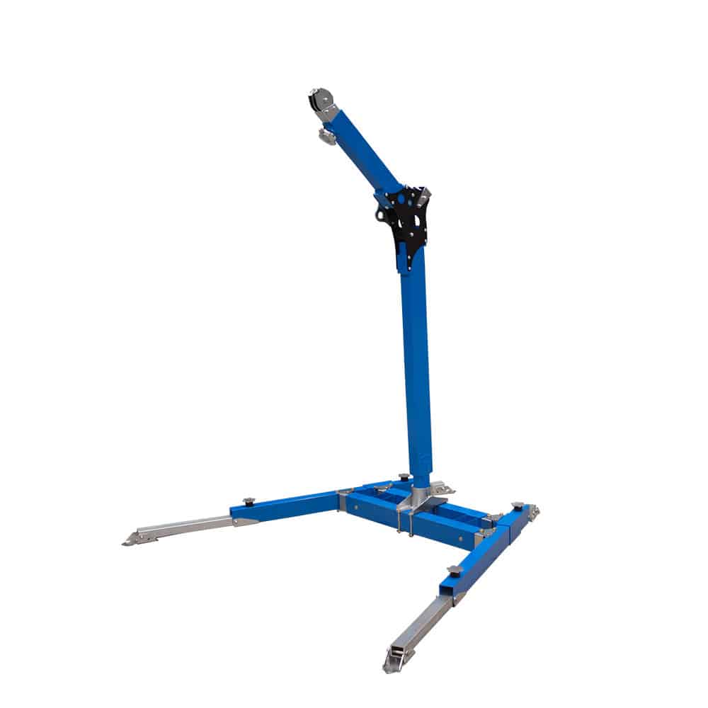 Gruetta a braccio Davit Tuff Built Pro 3 con base autoportante ad H per ambienti confinati certificata EN 795 B Gruetta a braccio Davit Tuff Built Pro 3 con base autoportante ad H per ambienti confinati certificata EN 795 B