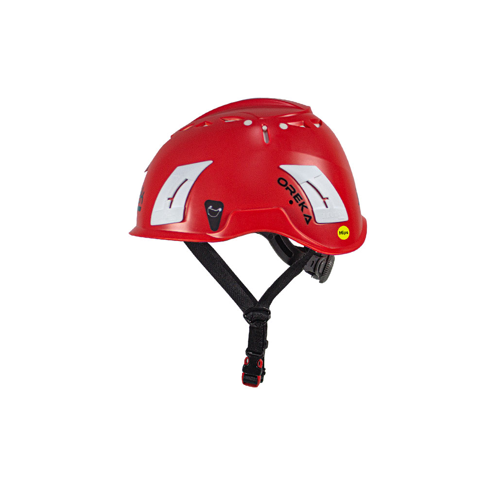 Casco di sicurezza per lavori in quota Irudek Oreka MIPS certificato EN 397 rosso Casco di sicurezza per lavori in quota Irudek Oreka MIPS certificato EN 397 rosso