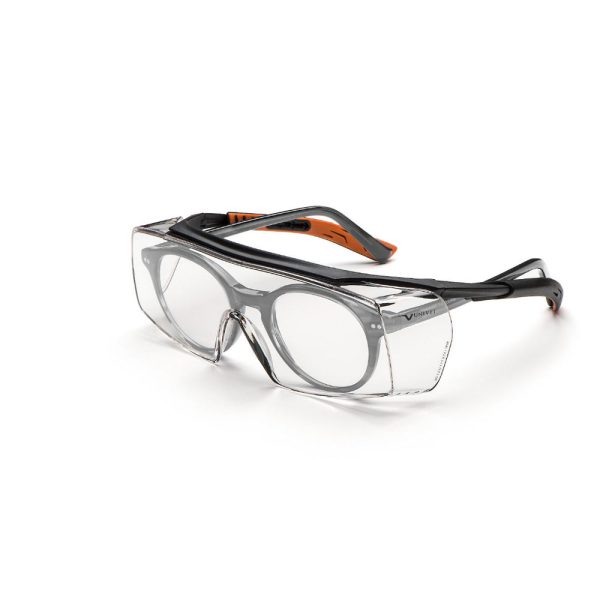 Univet 5X7 occhiali da lavoro sovrapponibili ad occhiali da vista con lente chiara AS UV 400
