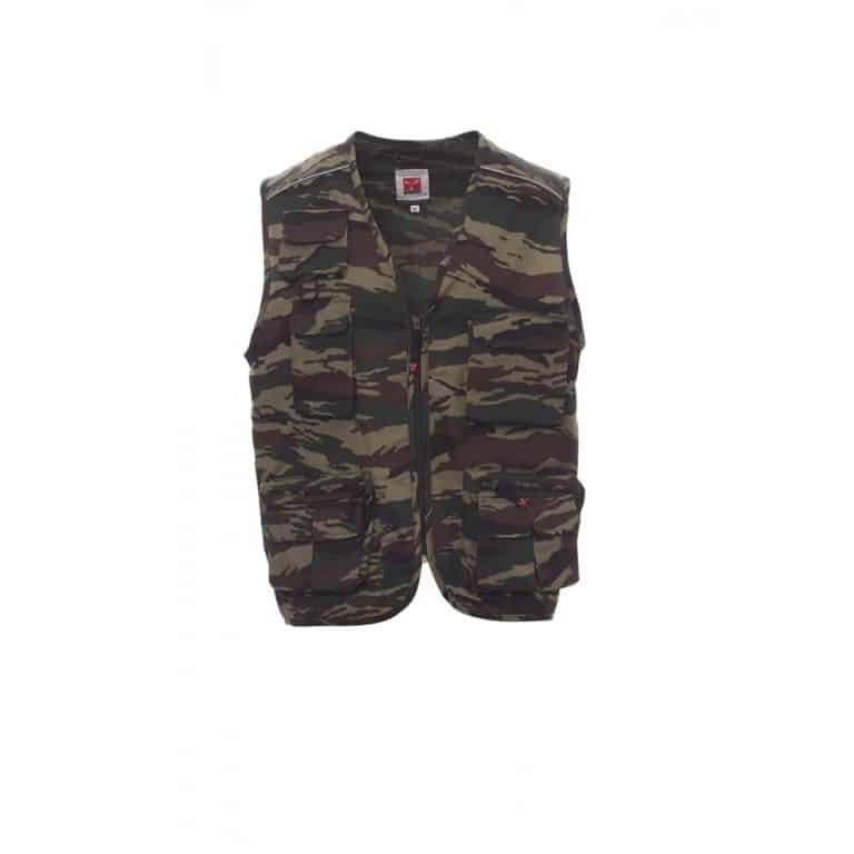 Payper Pocket gilet da lavoro multitasche estivo leggero dpi categoria I - Colore Mimetico