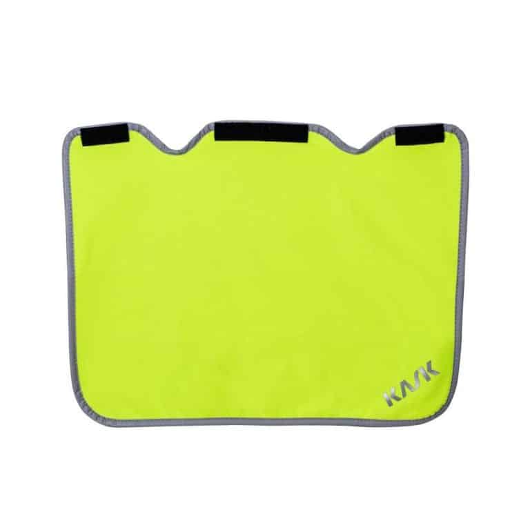 Protezione nucale antipioggia ed antivento foderata in pile per elmetti Kask RW giallo fluorescente