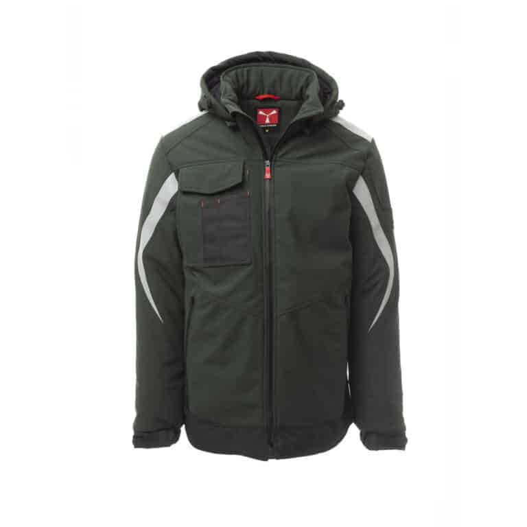 Softshell da lavoro imbottito Payper Wonder Pad certificato antifreddo EN 14058 Verde/Nero