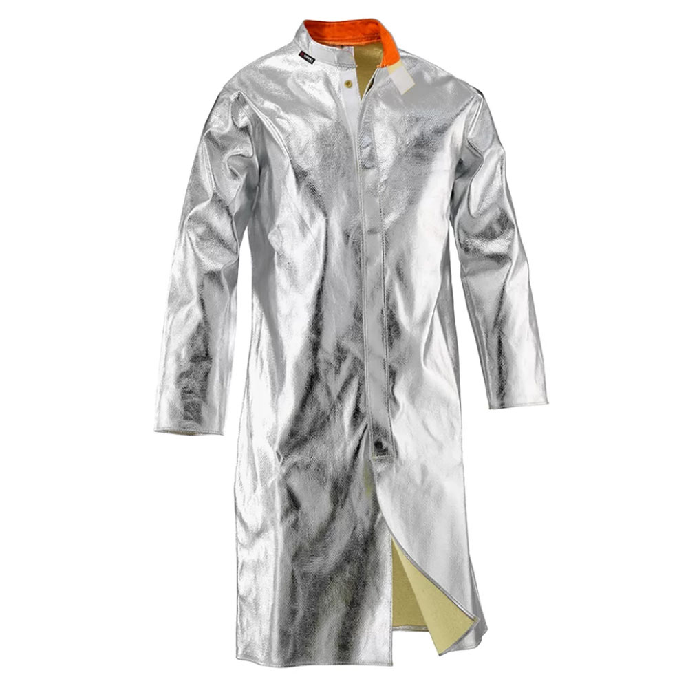 Coval V2KA cappotto aramidico alluminizzato termoriflettente certificata EN ISO 11611 - EN ISO 11612 Coval V2KA cappotto aramidico alluminizzato termoriflettente certificata EN ISO 11611 - EN ISO 11612