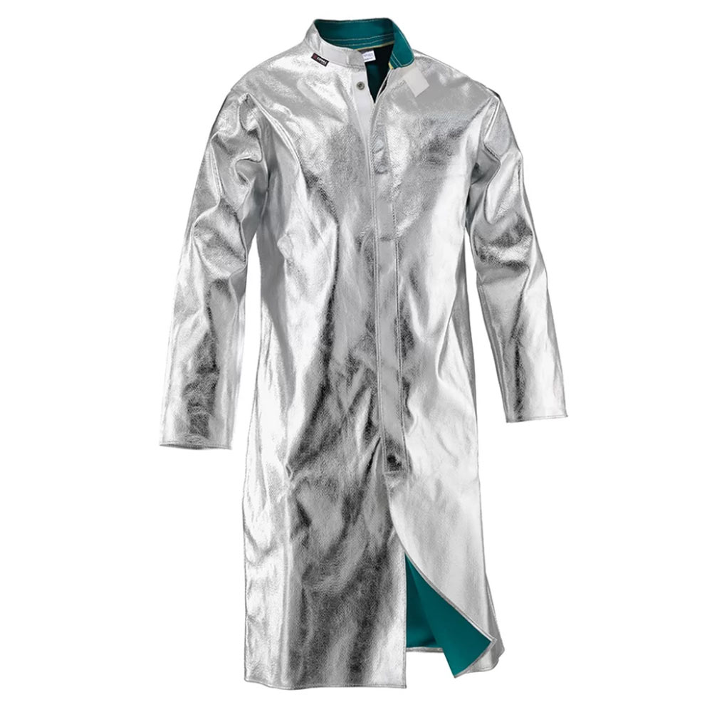 Coval V2KAF cappotto aramidico alluminizzato foderato in cotone ignifugo certificato EN ISO 11611 - EN ISO 11612 Coval V2KAF cappotto aramidico alluminizzato foderato in cotone ignifugo certificato EN ISO 11611 - EN ISO 11612