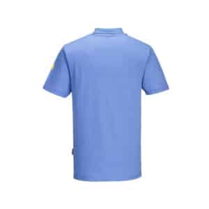Polo estiva manica corta antistatica ESD Portwest AS21 EN 61340 &ndash; EN 1149 Azzurro Medicale