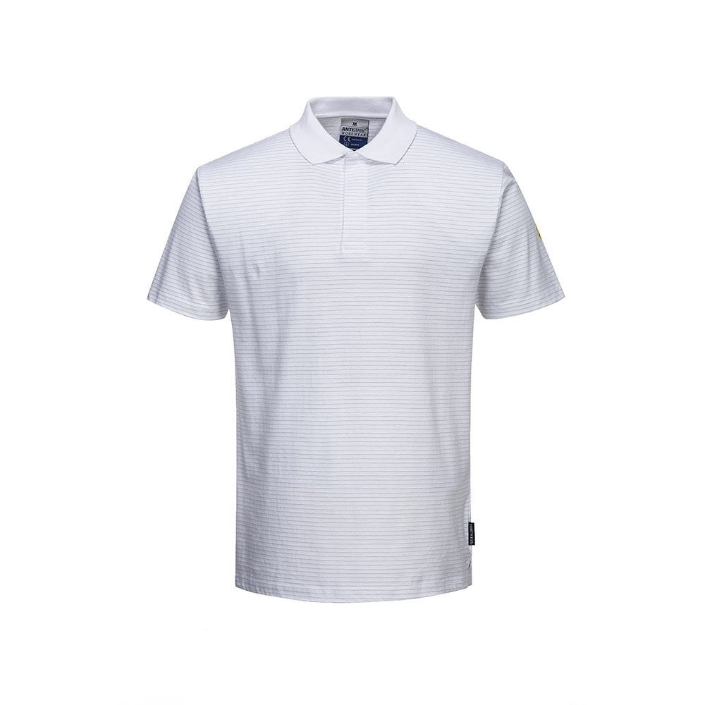 Polo estiva manica corta antistatica ESD Portwest AS21 EN 61340 โ EN 1149 White (Bianco) Polo estiva manica corta antistatica ESD Portwest AS21 EN 61340 โ EN 1149 White (Bianco)