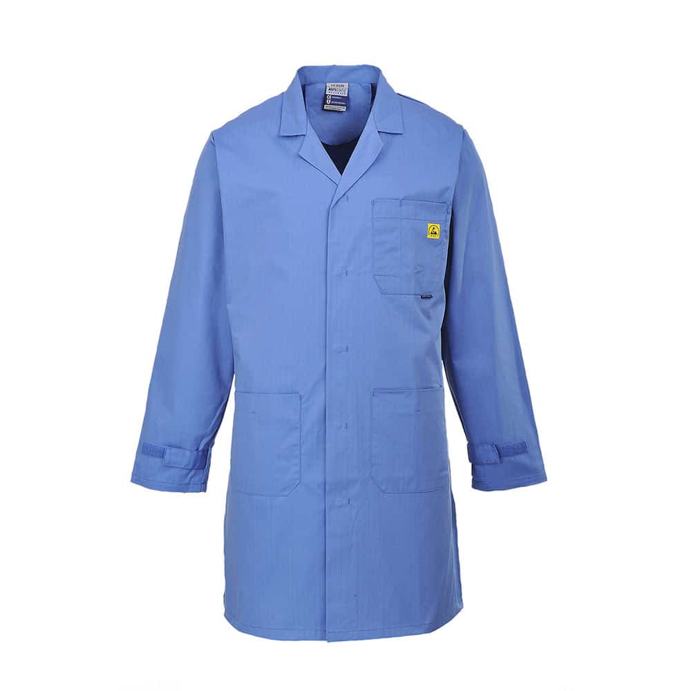 Portwest AS10 Camice da lavoro antistatico ESD certificato EN 61340 โ EN 1149 Azzurro Medicale Portwest AS10 Camice da lavoro antistatico ESD certificato EN 61340 โ EN 1149 Azzurro Medicale