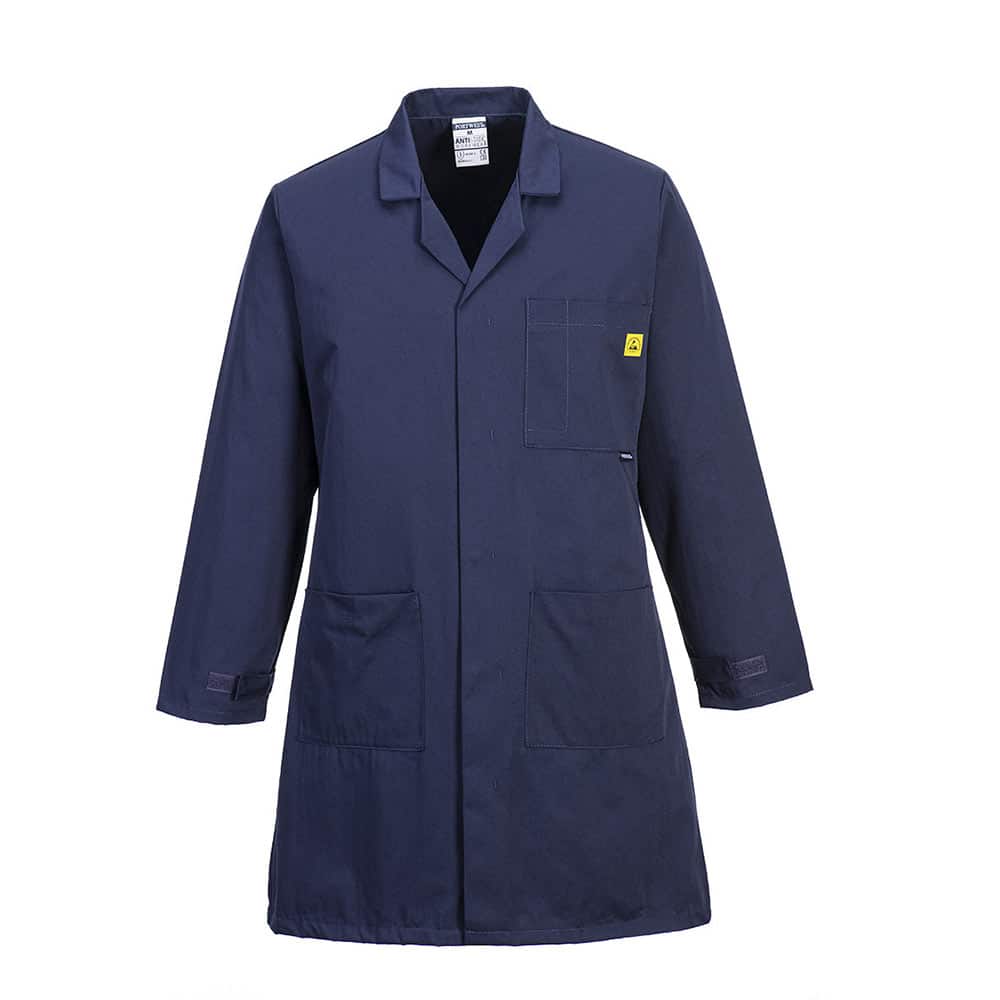 Portwest AS10 Camice da lavoro antistatico ESD certificato EN 61340 โ EN 1149 Blue Navy Portwest AS10 Camice da lavoro antistatico ESD certificato EN 61340 โ EN 1149 Blue Navy