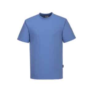 Portwest AS20 t-shirt manica corta antistatica ESD EN 61340 &ndash; EN 1149 Azzurro Medicale