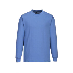Portwest AS22 t-shirt manica lunga antistatica ESD certificata EN 61340 &ndash; EN 1149 Azzurro Medicale