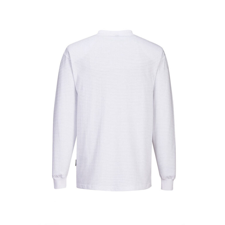 Portwest AS22 t-shirt manica lunga antistatica ESD certificata EN 61340 – EN 1149 White (Bianco)