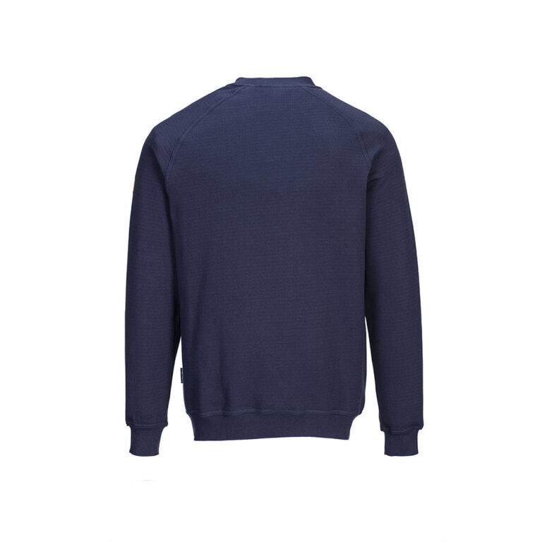 Portwest AS24 felpa da lavoro antistatica ESD certificata EN 61340 - EN 1149 Blue Navy