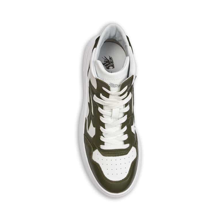 U Power EXA UB10089 Scarpa alta no Safety in pelle bianca e verde petrolio - EN 20347:2022 e OB SR