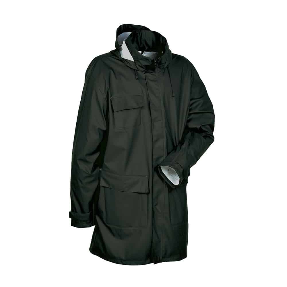 Cappotto impermeabile antipioggia da lavoro Cofra Rainswept in poliestere/poliuretano Verde certificata EN 343 โ EN 13688 - Codice V043-0-04.Z Cappotto impermeabile antipioggia da lavoro Cofra Rainswept in poliestere/poliuretano Verde certificata EN 343 โ EN 13688 - Codice V043-0-04.Z