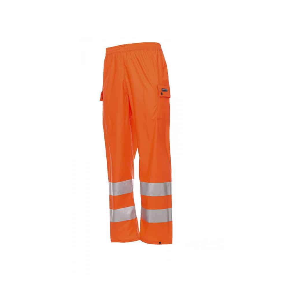 Pantaloni impermeabili antipioggia alta visibilità Payper River-Pants con bande 3M arancione, EN 343, EN 13688, EN 20471, cod.000353009402001, DPI Categoria I Pantaloni impermeabili antipioggia alta visibilità Payper River-Pants con bande 3M arancione, EN 343, EN 13688, EN 20471, cod.000353009402001, DPI Categoria I