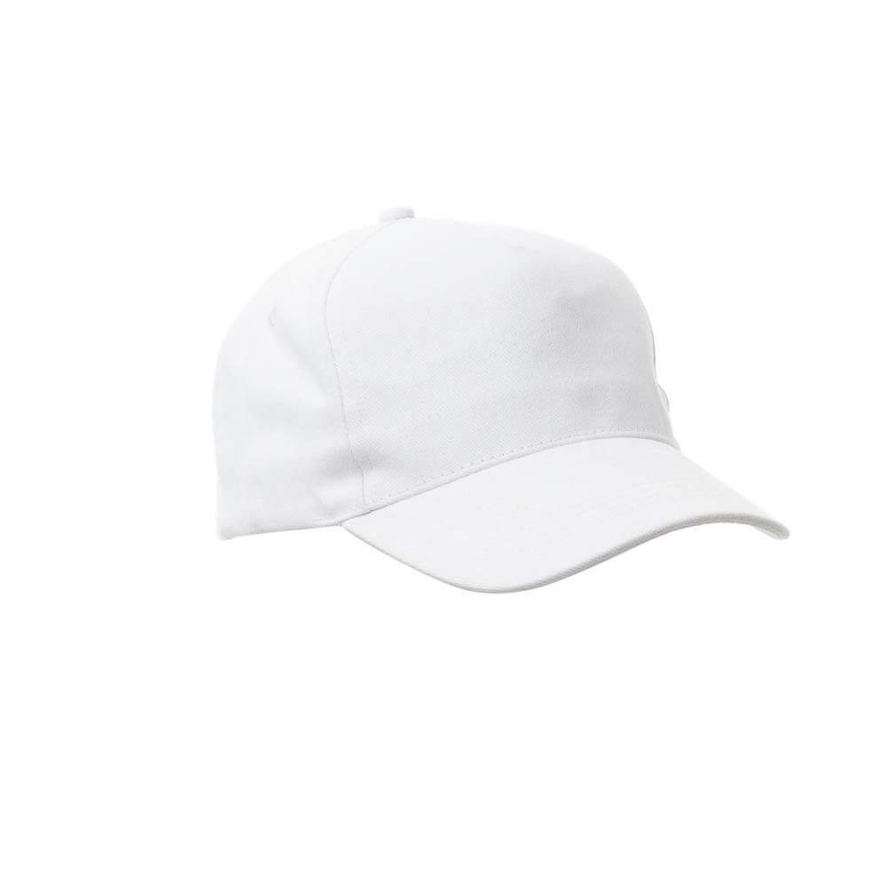 Cappellino da baseball in cotone 5 pannelli Payper Denver Bianco - Confezione da 5 pezzi Cappellino da baseball in cotone 5 pannelli Payper Denver Bianco - Confezione da 5 pezzi