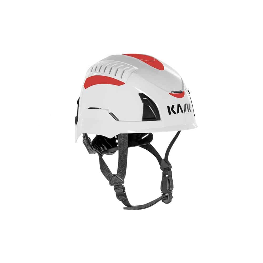Casco areato per il soccorso antincendio boschivo Kask Quantum Cabrio - Colore bianco e rosso Casco areato per il soccorso antincendio boschivo Kask Quantum Cabrio - Colore bianco e rosso