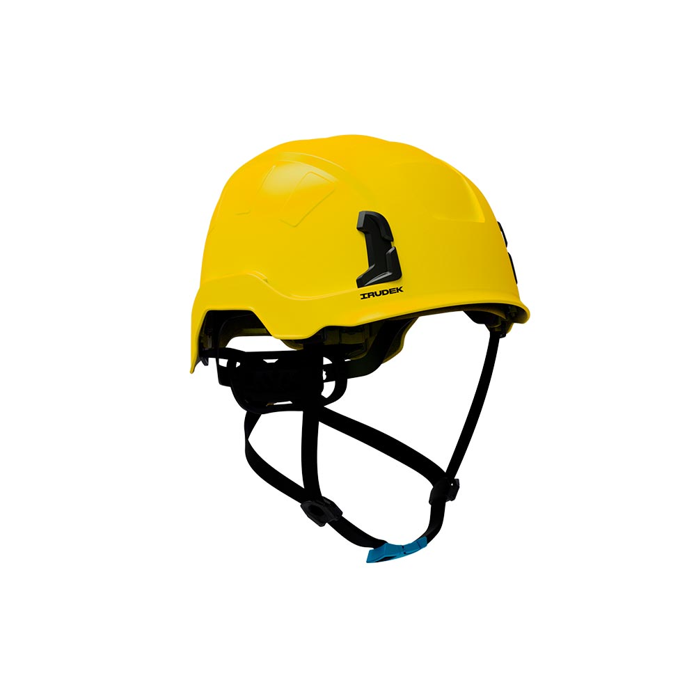 Nuovo casco per lavori in altezza Irudek Oreka II certificato EN 397 ed EN 50365 - Colore giallo Nuovo casco per lavori in altezza Irudek Oreka II certificato EN 397 ed EN 50365 - Colore giallo
