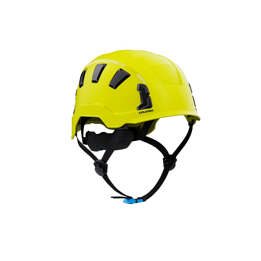 Nuovo casco ventilato lavori in quota Irudek Oreka II Vent certificato EN 397 ed EN 12492 - Colore Giallo Nuovo casco ventilato lavori in quota Irudek Oreka II Vent certificato EN 397 ed EN 12492 - Colore Giallo