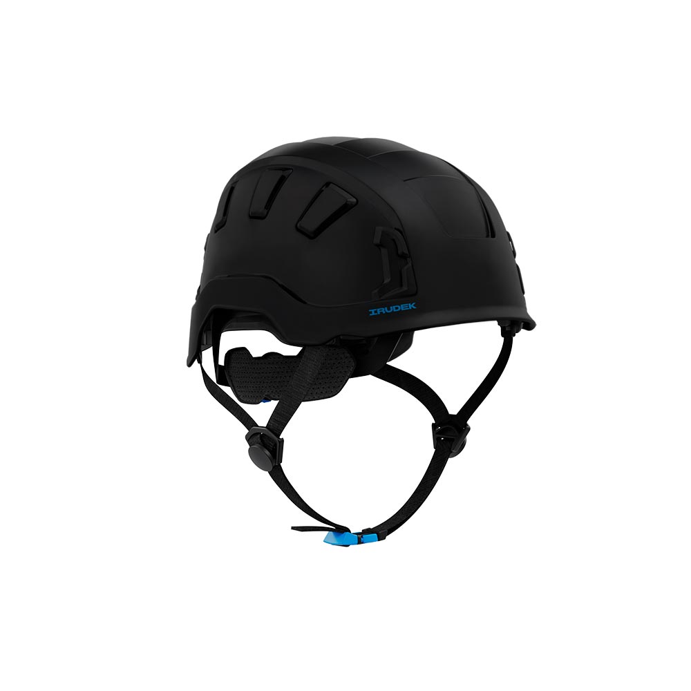 Nuovo casco ventilato lavori in quota Irudek Oreka II Vent certificato EN 397 ed EN 12492 - Colore Nero Nuovo casco ventilato lavori in quota Irudek Oreka II Vent certificato EN 397 ed EN 12492 - Colore Nero