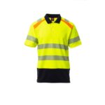Polo bicolore ad alta visibilit&agrave; Payper Lane EN ISO 20471 - Giallo Fluo/Blu Navy