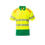 Polo bicolore ad alta visibilit&agrave; Payper Lane EN ISO 20471 - Giallo Fluo/Jelly Green