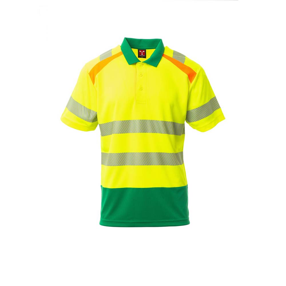 Polo bicolore ad alta visibilità Payper Lane EN ISO 20471 - Giallo Fluo/Jelly Green Polo bicolore ad alta visibilità Payper Lane EN ISO 20471 - Giallo Fluo/Jelly Green