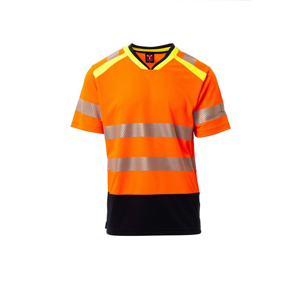 T-shirt alta visibilità certificata EN ISO 20471 Payper Alley arancione fluo/blu navy T-shirt alta visibilità certificata EN ISO 20471 Payper Alley arancione fluo/blu navy